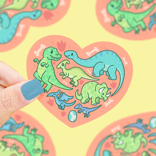 Dinosaur Heart - Klistremerke
