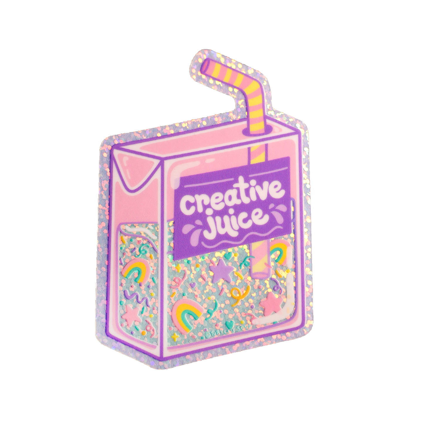 Creative Juice Box - Klistremerke (Glitter)