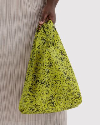 Baby BAGGU Handlenett - Chartreuse Paisley