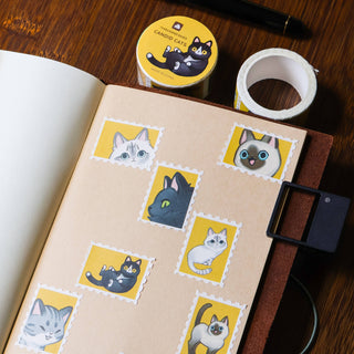 Washi Tape - Frimerke-type - Candid Cats