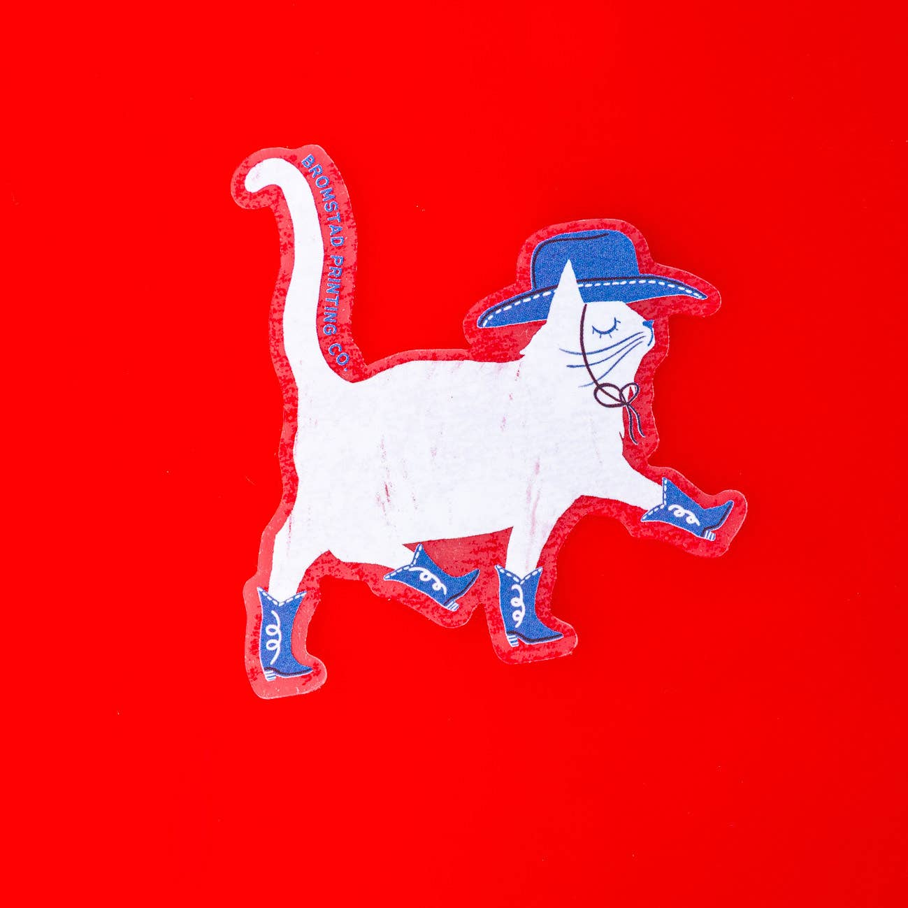 Cowboy Cat - Transparent Klistremerke