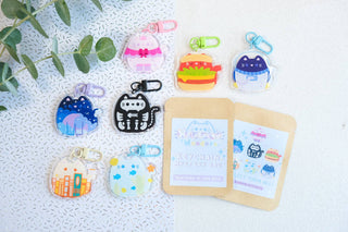 Kawaii Cat Keychain Mystery Bag - Blue Series - Whiskered Wonders Collection
