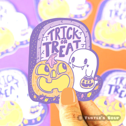 Trick or Treat Pumpkin and Ghost - Klistremerke