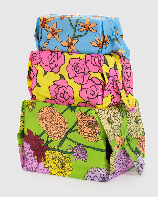 BAGGU 3D Zip Set - Garden Flowers