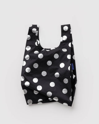 Baby BAGGU Handlenett - Silver Metallic Polka Dot
