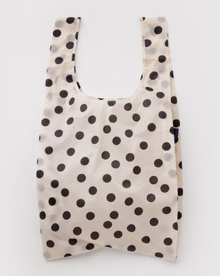 Big BAGGU Handlenett - Cream and Black Polka Dot