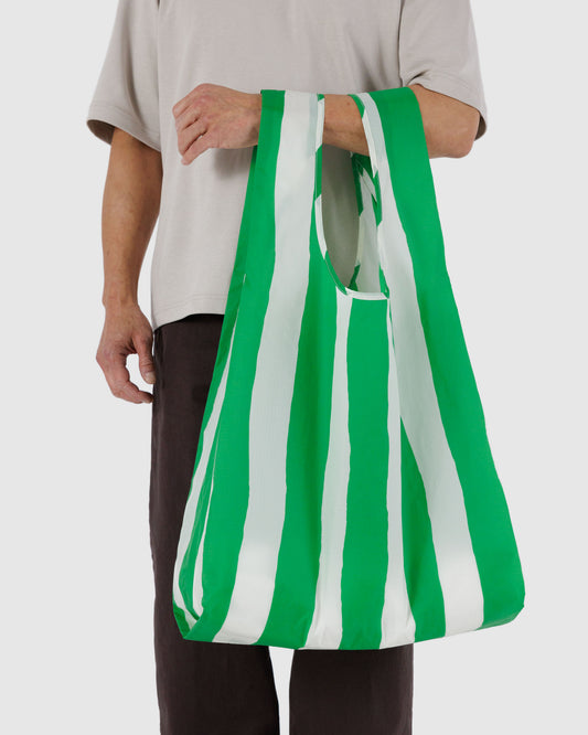 Big BAGGU Green Painted Stripe