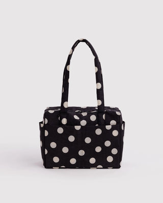 BAGGU Everyday Cloud Bag -  Black and Cream Polka Dot