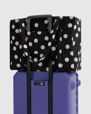 BAGGU Cloud Carry-On Bag - Black and Cream Polka Dot
