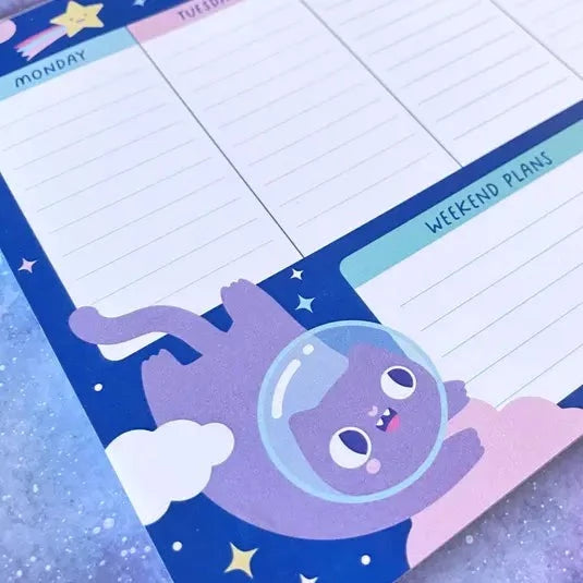 Cosmic Kittys Weekly Planner A5