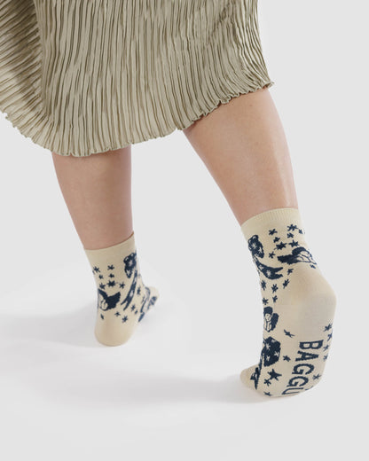 BAGGU Crew Sock - Cherub Bows