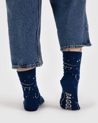 BAGGU Crew Sock - Constellation Midnight