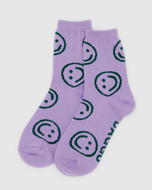BAGGU Crew Sock - Lavender Happy