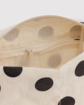 BAGGU Dopp Kit - Cream and Black Polka Dot