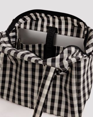 BAGGU Everyday Cloud Bag - Black and Cream Gingham
