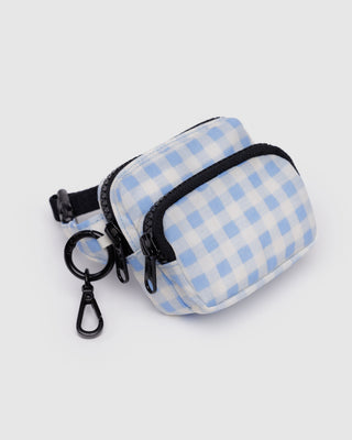 BAGGU Fanny Pack Charm - Light Blue Gingham