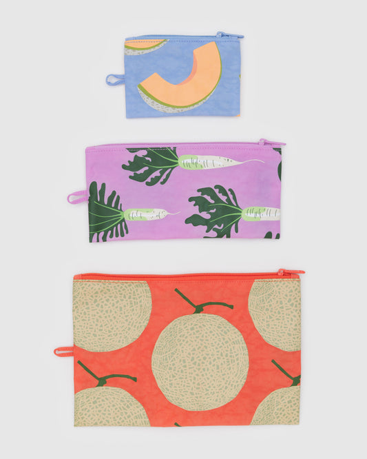 BAGGU Flat Pouch Set - Japanese Produce