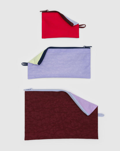 BAGGU Flat Pouch Set - Kaleidoscope Mix