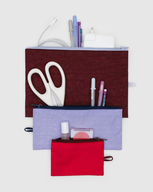 BAGGU Flat Pouch Set - Kaleidoscope Mix