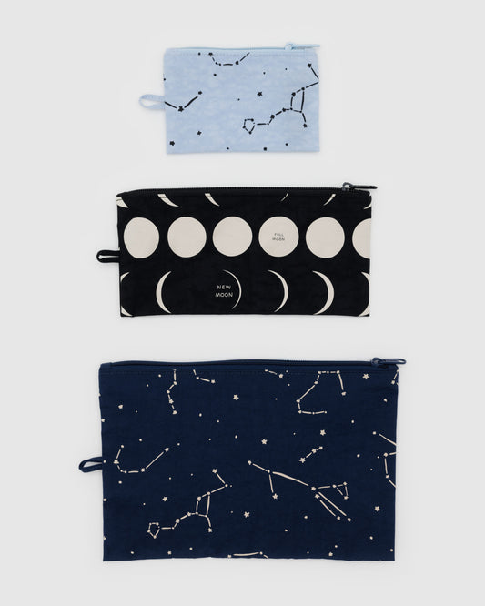 BAGGU Flat Pouch Set - Night Sky