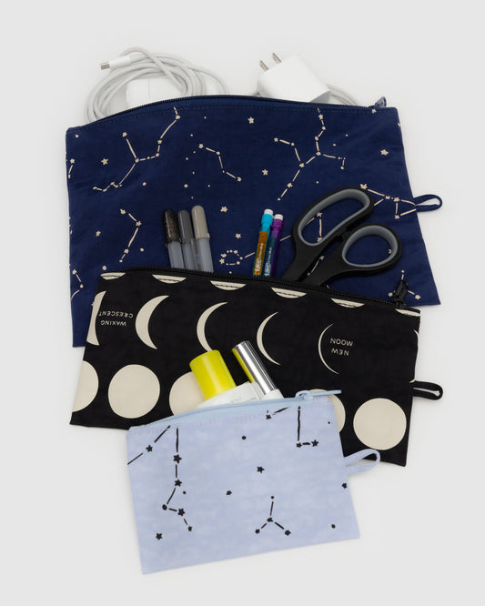 BAGGU Flat Pouch Set - Night Sky