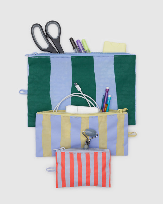 BAGGU Flat Pouch Set - Painted Stripe