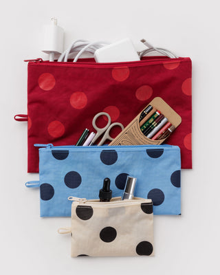 BAGGU Flat Pouch Set - Polka Dot Mix