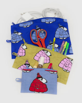 BAGGU Flat Pouch Set - Puffer Snoopy