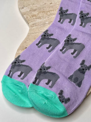 Bambussokker Frenchie Lilla Str. 36-40