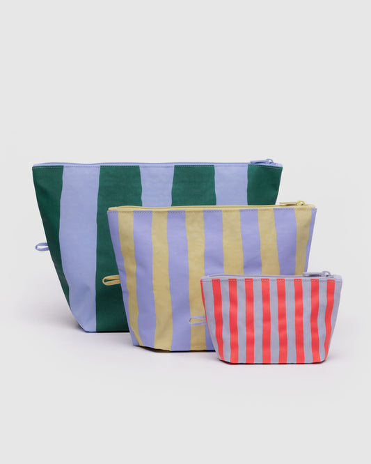 BAGGU Go Pouch Set - Painted Stripe
