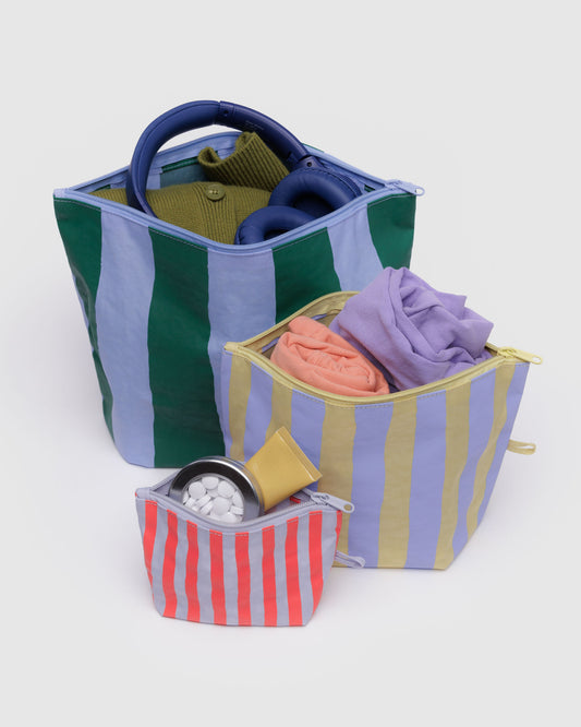 BAGGU Go Pouch Set - Painted Stripe