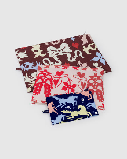 BAGGU Go Pouch Set - Western Cut Outs