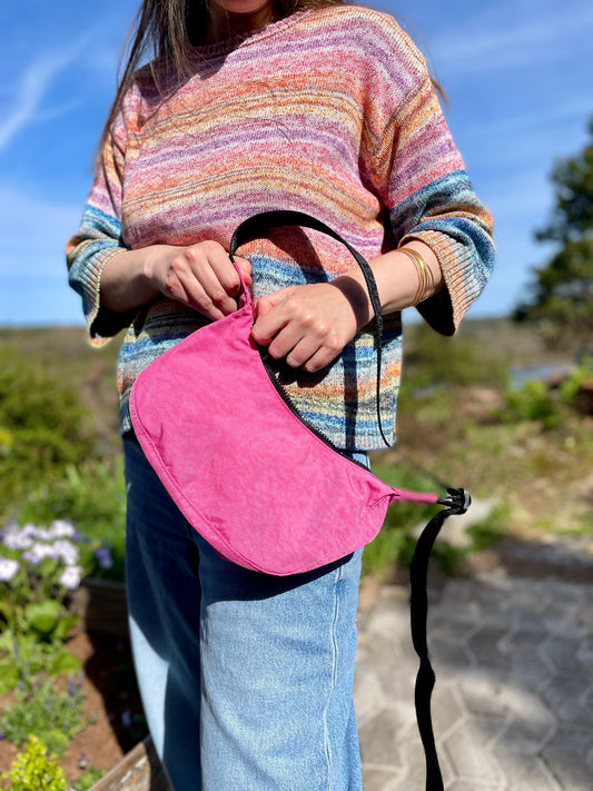 BAGGU Small Crescent Bag - Azalea Pink