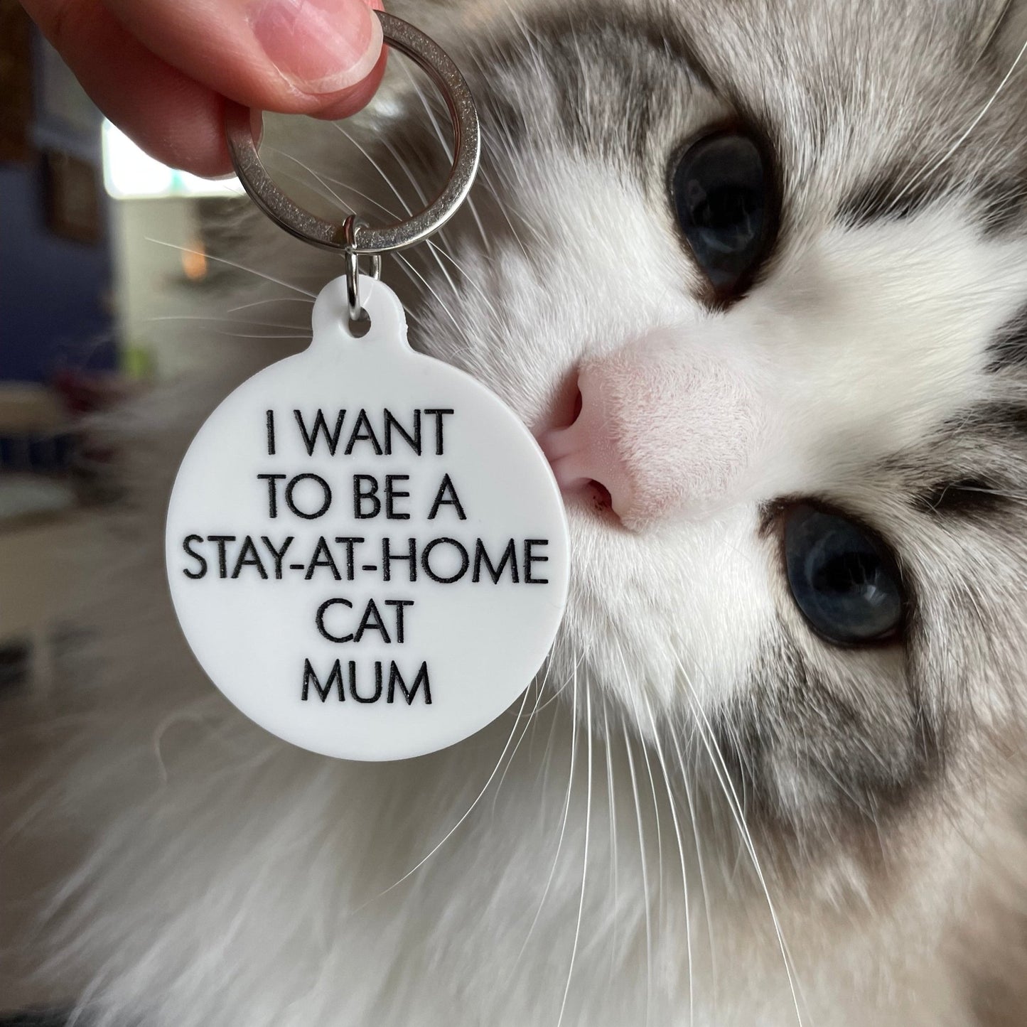 I Want to be a Stay-at-Home Cat Mum - Nøkkelring