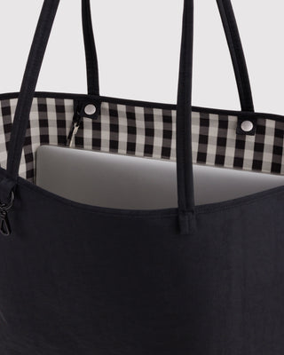 BAGGU Large Nylon Reversible Tote - Black Mix