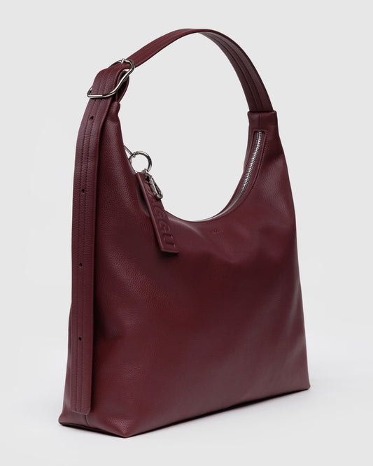 BAGGU Recycled Leather Shoulder Bag - Mahogany