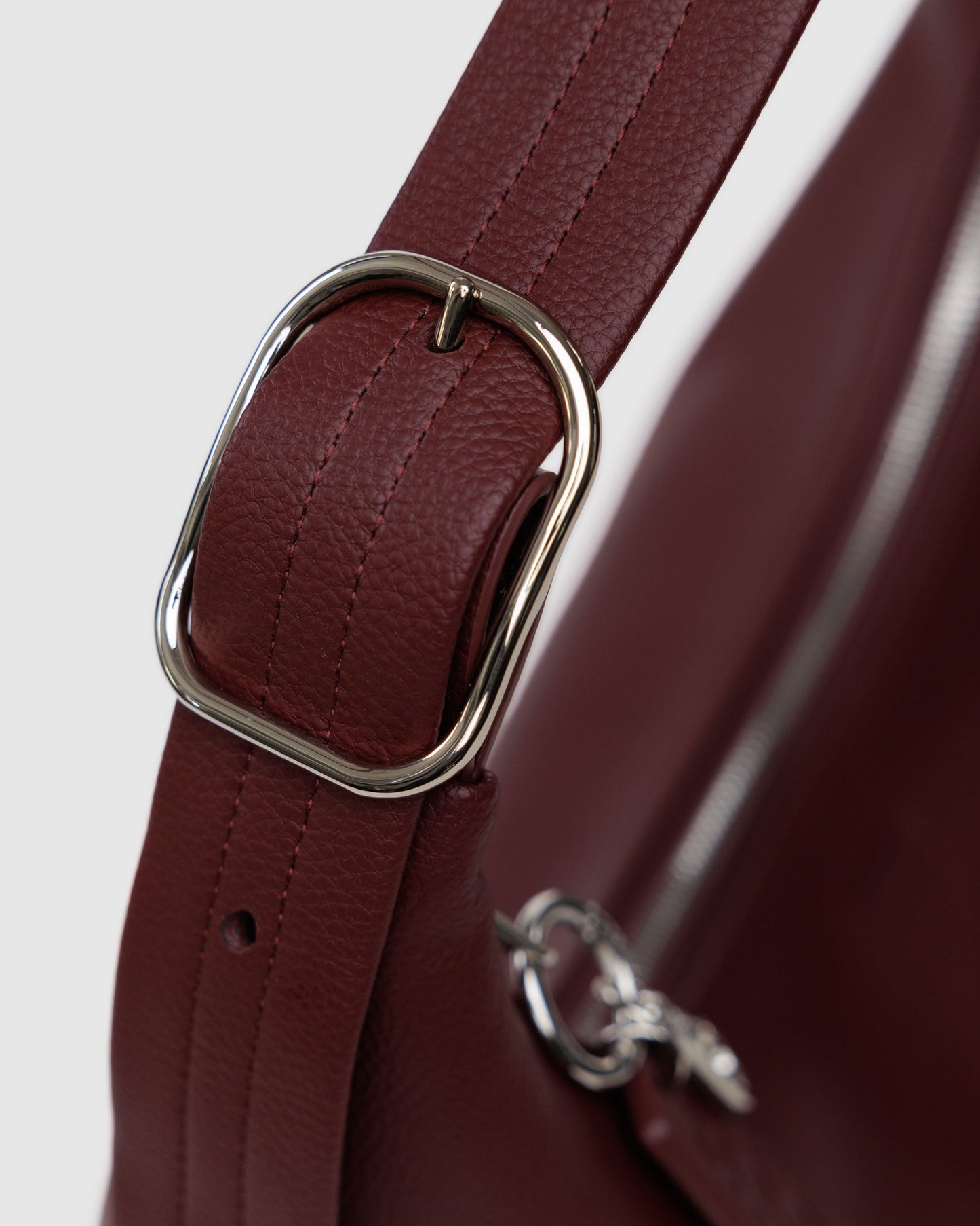 BAGGU Recycled Leather Shoulder Bag - Mahogany