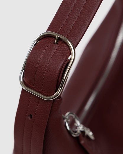 BAGGU Recycled Leather Shoulder Bag - Mahogany