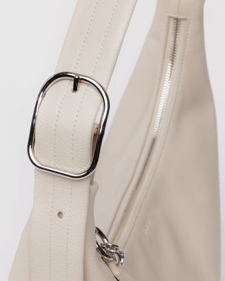 BAGGU Recycled Leather Shoulder Bag - Stone