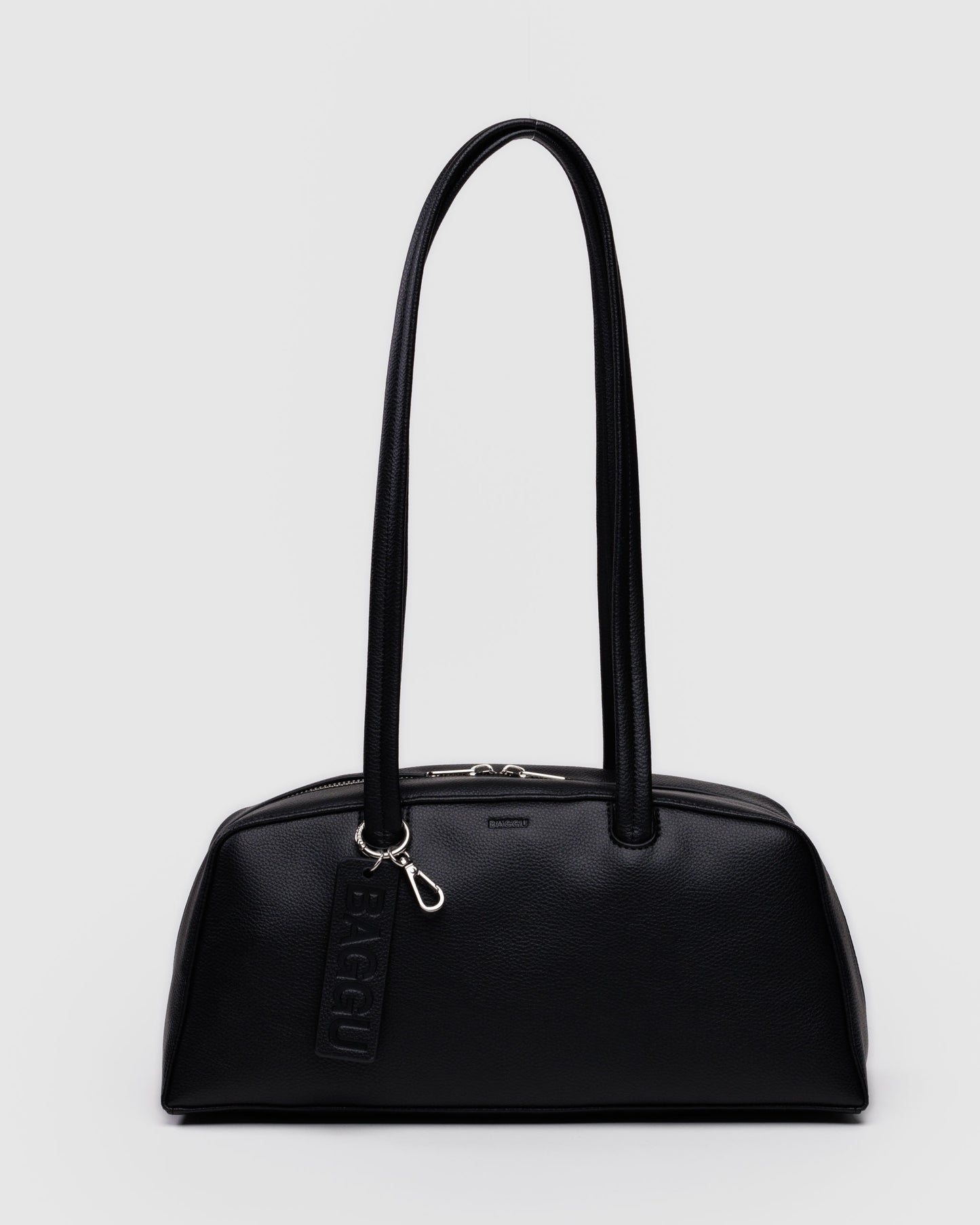 BAGGU Recycled Leather Bowler Bag - Black