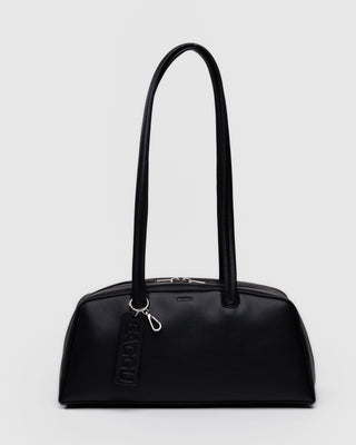 BAGGU Recycled Leather Bowler Bag - Black