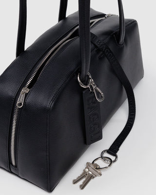 BAGGU Recycled Leather Bowler Bag - Black