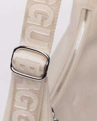 BAGGU Recycled Leather Crescent Bag Medium - Stone