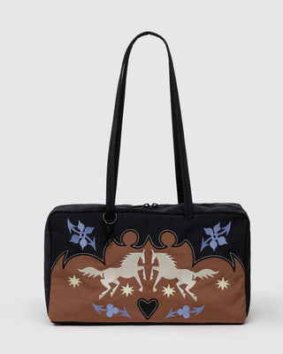 BAGGU Medium Nylon Bowler Bag - Western Appliqué