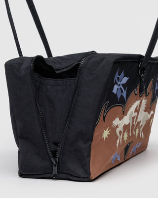 BAGGU Medium Nylon Bowler Bag - Western Appliqué