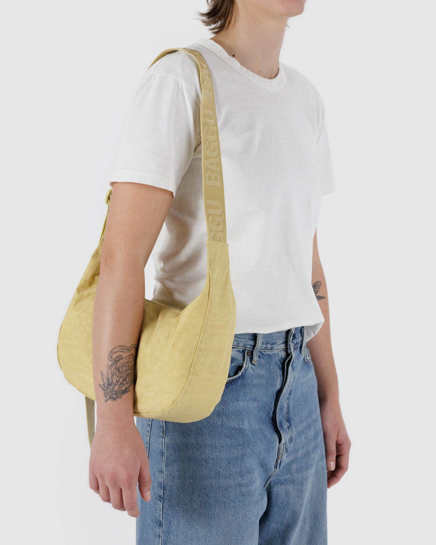 BAGGU Medium Crescent Bag - Butter