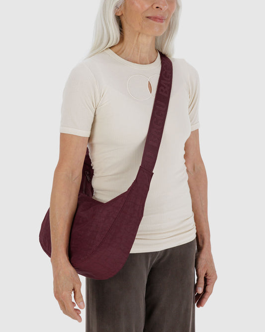 BAGGU Medium Crescent Bag - Mahogany