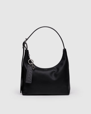 BAGGU Recycled Leather Shoulder Bag Mini - Black
