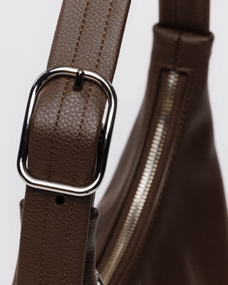 BAGGU Recycled Leather Shoulder Bag Mini - Brown