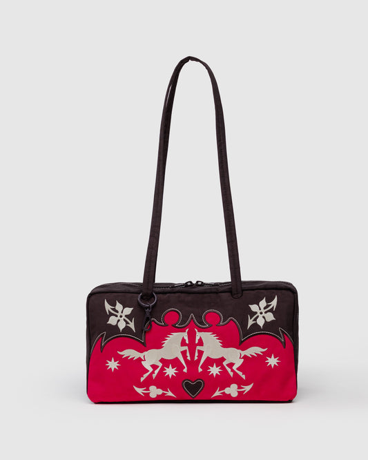 BAGGU Nylon Bowler Bag - Western Appliqué